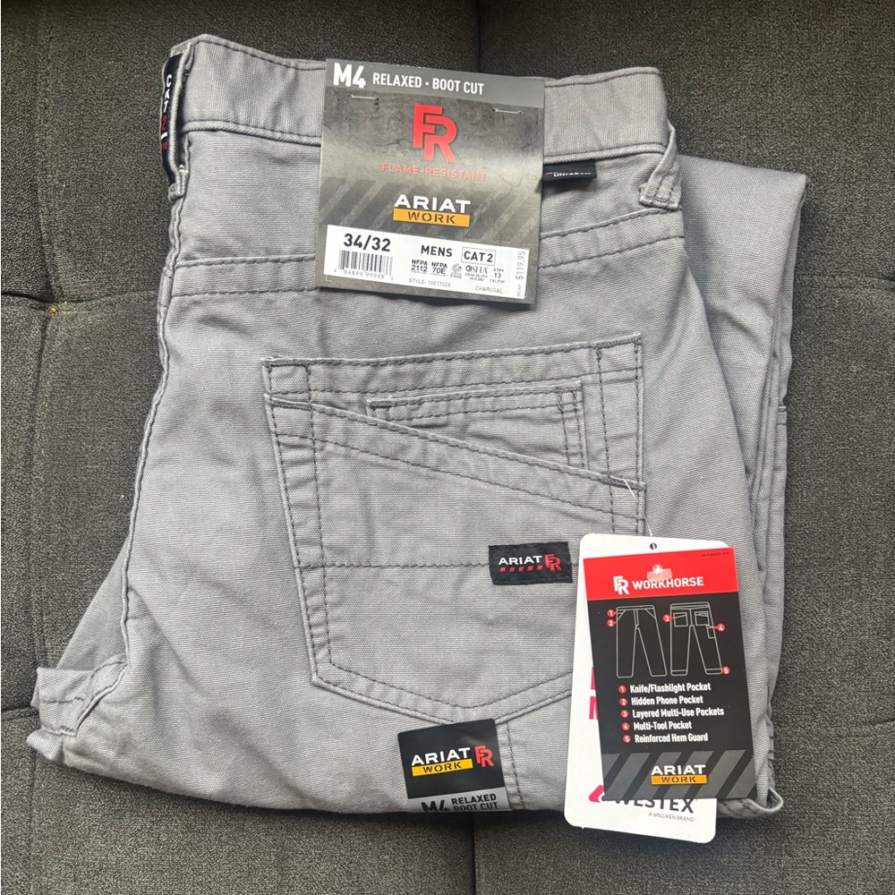 Ariat Men's Gray Relaxed Fit Pants